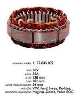 Estator mbb/ scania / volvo edc -55 a / 28 v - Código 1959-1-1