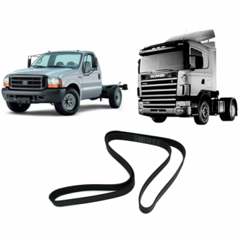 Correia 8PK1980 - Ford / Scania  - Código 2432-1-1