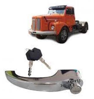 Macaneta porta scania 111 - externo / lado esquerdo  cromado - Código 3944-1-1