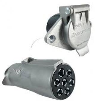 TOMADA CARR 7 POLOS-ALUMINIO/JG - Código 4345-1-1