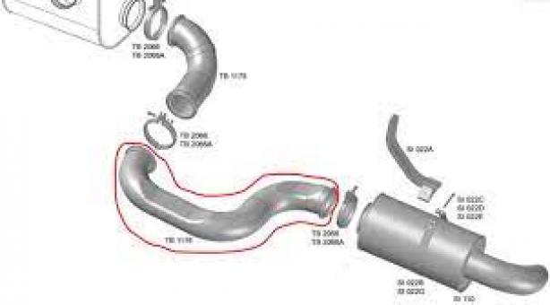 TUBO SAIDA CATAL INT VV FH2015/17 - Código 7290-1-1