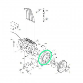 FLANGE BBA INJ SC S4 360/400HP
